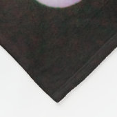 Paarse bloem ontwerp fleece deken (Hoek)
