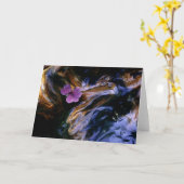 Paarse Bloem op Californische sequoia Burl Kaart (Gele Bloem)