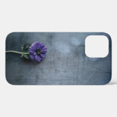Paarse bloem op grijs oppervlak Case-Mate iPhone case (Achterkant (horizontaal))