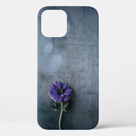 Paarse bloem op grijs oppervlak Case-Mate iPhone case (Achterkant)