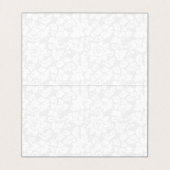 Paarse bloem op witte damast visitekaartje (Binnenkant ongevouwen)