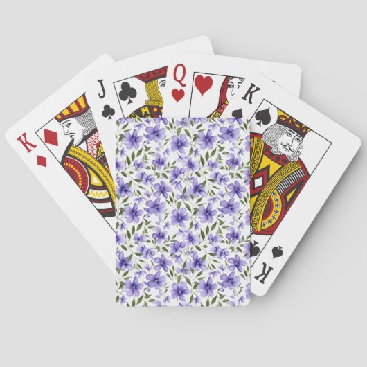 Paarse Bloem Passie Pokerkaarten (Achterkant)