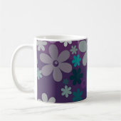 Paarse Bloem Patroon Koffiemok (Links)