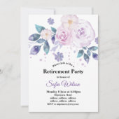 paarse bloem , pensioenpartij kaart (Voorkant)