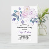 paarse bloem , pensioenpartij kaart (Staand voorkant)