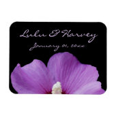 Paarse bloem persoonlijk huwelijk magneet (Horizontaal)