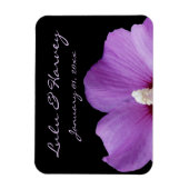 Paarse bloem persoonlijk huwelijk magneet (Verticaal)