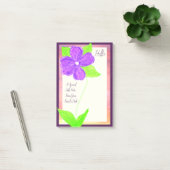 Paarse bloem post-it® notes (Kantoor)