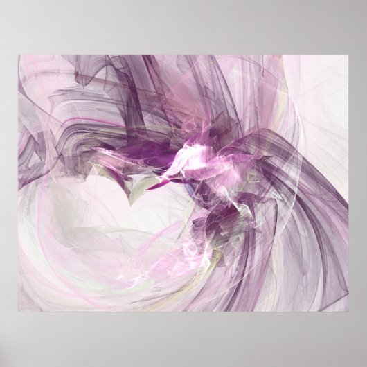 Paarse bloem poster (Voorkant)