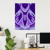 Paarse bloem poster (Thuiskantoor)