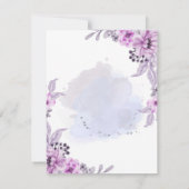 Paarse Bloem Prinses Jurk Quinceanera Kaart (Achterkant)