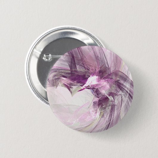 Paarse bloem ronde button 5,7 cm (Voorkant /achterkant)