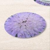 Paarse bloem ronde kartonnen onderzetter (Gebogen)