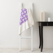 Paarse bloem/sherpa deken. sherpa deken (In situ)