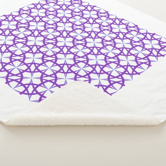 Paarse bloem/sherpa deken. sherpa deken (3/4)