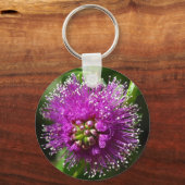 paarse bloem sleutelhanger (Voorkant)