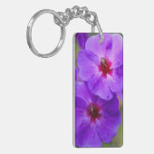 Paarse bloem sleutelhanger (Voorkant Links)