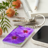 Paarse bloem sleutelhanger (Voorkant Rechts)