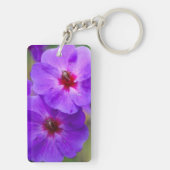 Paarse bloem sleutelhanger (achterkant)
