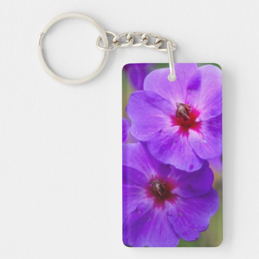 Paarse bloem sleutelhanger (Voorkant)