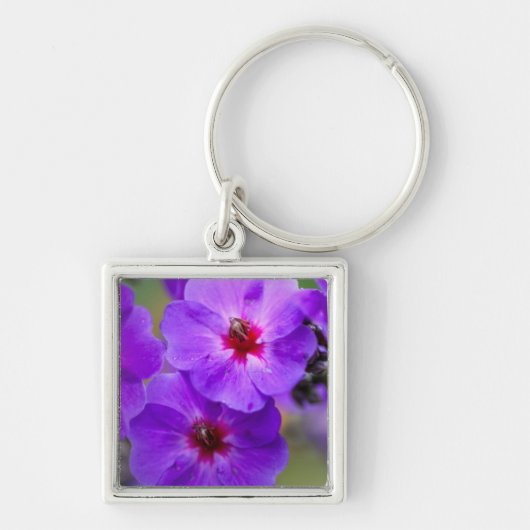 Paarse bloem sleutelhanger (Voorkant)
