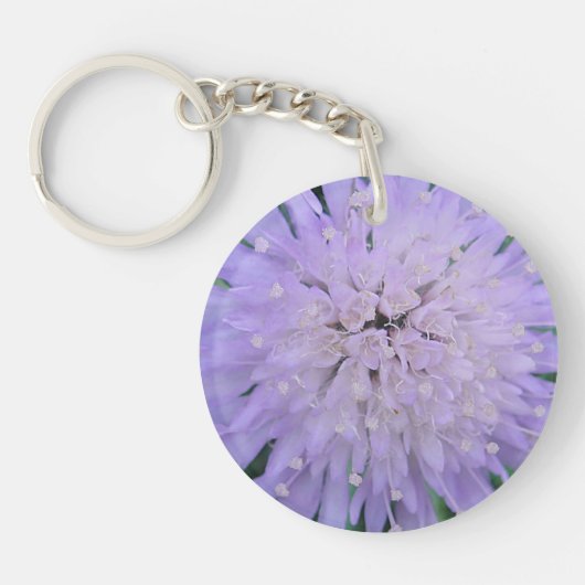 Paarse bloem sleutelhanger (Voorkant)