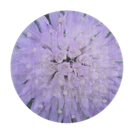 Paarse bloem  snijplank (Voorkant)