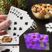 Paarse bloem speelkaarten (Insitu)