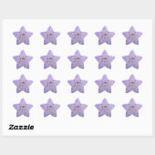 Paarse bloem ster sticker (Vel)