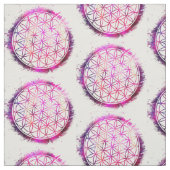 Paarse bloem stof (Swatch)