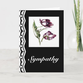 Paarse bloem Sympathie kaarten botanische bloem