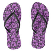 Paarse Bloem Teenslippers (Voetbed)
