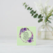 Paarse Bloem Trouwring Wedding Dank u kaart (Staand voorkant)