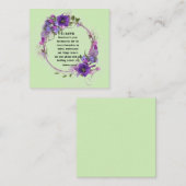 Paarse Bloem Trouwring Wedding Dank u kaart (Voorkant / Achterkant)