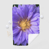 Paarse Bloem Upload Je Eigen Foto Aangepaste Afbee Golfhanddoek (Insitu)