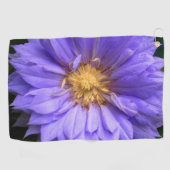 Paarse Bloem Upload Je Eigen Foto Aangepaste Afbee Golfhanddoek (Horizontaal)