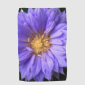 Paarse Bloem Upload Je Eigen Foto Aangepaste Afbee Golfhanddoek (Voorkant)
