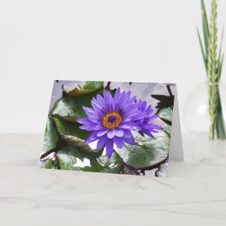 Paarse Bloem Verjaardag Frameable Kaart 7x5