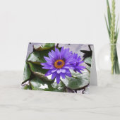 Paarse Bloem Verjaardag Frameable Kaart 7x5 (Voorkant)