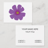 Paarse bloem visitekaartje (Voorkant / Achterkant)