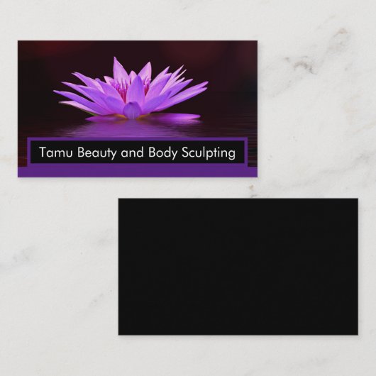 Paarse bloem visitekaartje (Voorkant / Achterkant)