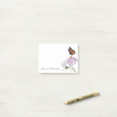 Paarse Bloem Vlinder en Libel Maatwerk Post-it® Notes (Op bureau)