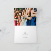 Paarse bloem Vrijgezellenfeest dank u vouw Kaart (Binnen)