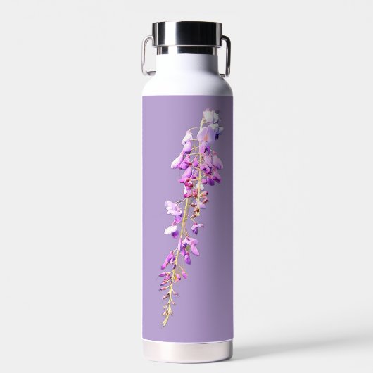Paarse bloem waterfles (Voorkant)