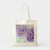 Paarse bloem Waterverf Tote Bag (Voorkant)