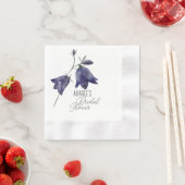 Paarse bloem Wilde Vrijgezellenfeest Servet (Insitu)