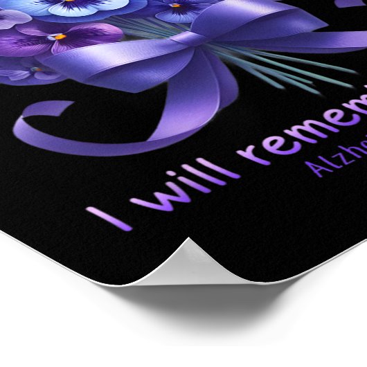 Paarse bloem zal ik me voor u herinneren Heimerhei Poster (Hoek)