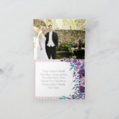 Paarse Bloem & Zilveren Bruiloft Bedankt (Binnen)