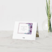 Paarse Bloem & Zilveren Bruiloft Bedankt (Achterkant)
