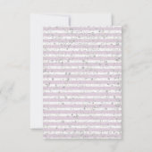 Paarse Bloem & Zilveren Huwelijksreceptie Kaart (Achterkant)